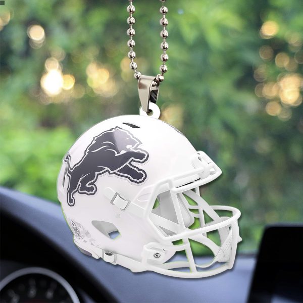 Detroit Lions Custom Shape 2-sided Acrylic Car Ornament - TANTN 10404