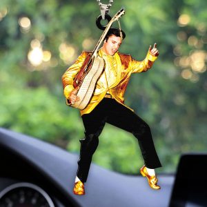 Elvis Presley Custom Shape 2-sided Acrylic Car Ornament - HOATT 8029