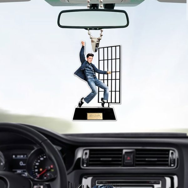 Elvis Presley Custom Shape Clear 1-sided Car Ornament - MAITM 9619
