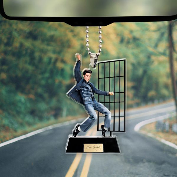 Elvis Presley Custom Shape Clear 1-sided Car Ornament - MAITM 9619
