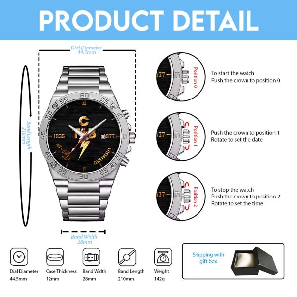 Elvis Presley Gentleman Stainless Steel Watch - HOATT 7829