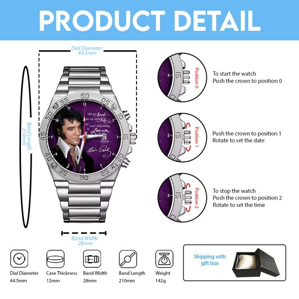 Elvis Presley Gentleman Stainless Steel Watch - HOATT 7831