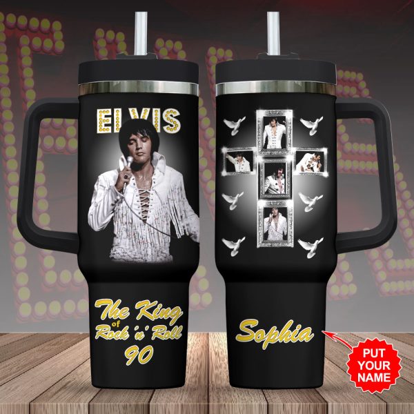Personalized Elvis Presley 40oz Stanley Tumbler - HOATT 7927