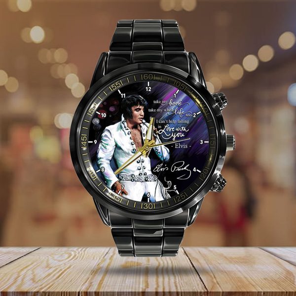 Elvis Presley Black Stainless Steel Watch - HOATT 7997