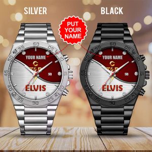 Personalized Elvis Presley Gentleman Stainless Steel Watch - HOATT 7830