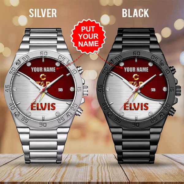 Personalized Elvis Presley Gentleman Stainless Steel Watch - HOATT 7830