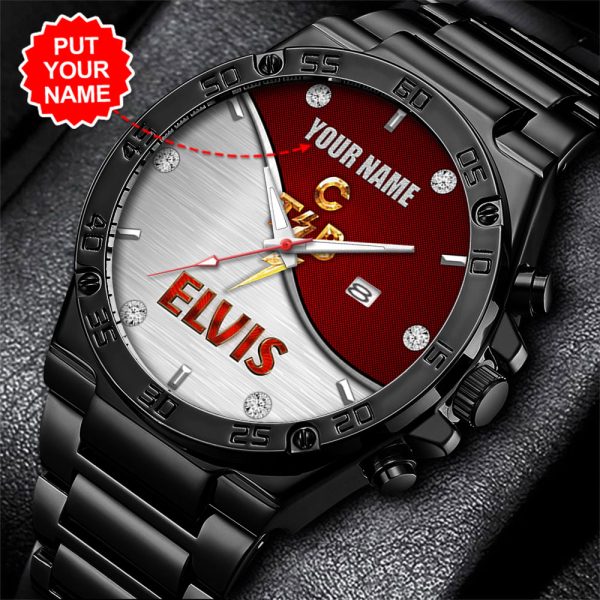 Personalized Elvis Presley Gentleman Stainless Steel Watch - HOATT 7830
