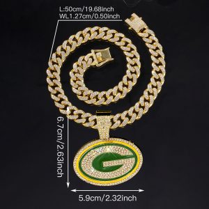 Green Bay Packers Alloy Pendant Necklace - MAITM DROP019