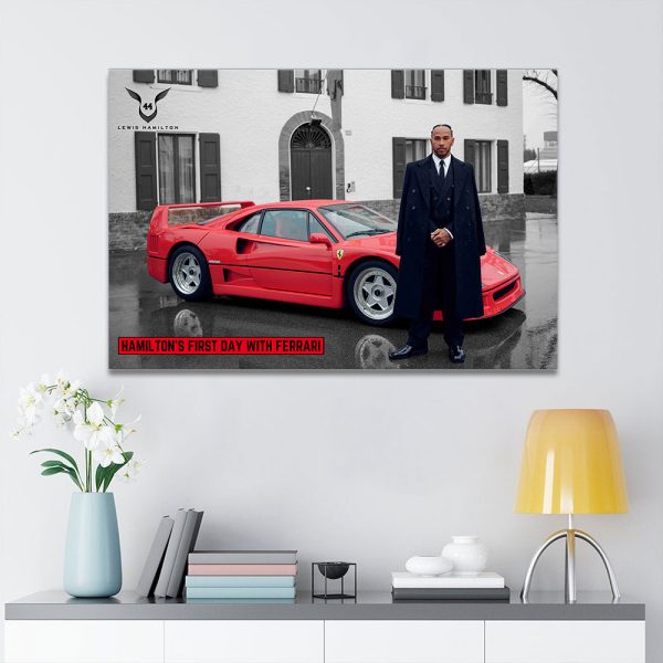Lewis Hamilton Rectangle Canvas With Inner Frame - TANTN 10606