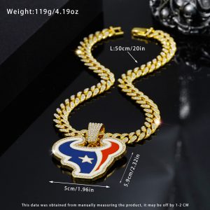 Houston Texans Alloy Pendant Necklace - MAITM DROP022