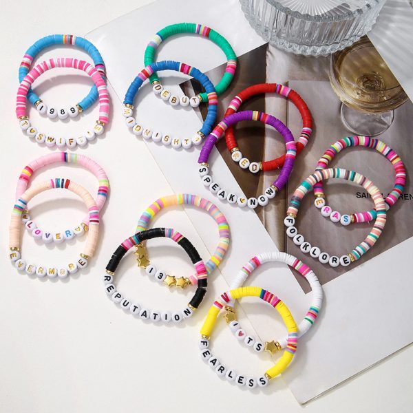 Taylor Swift 14PCs Stretch Letter Beaded Bracelets - MAITM DROP028