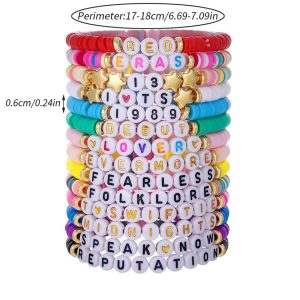 Taylor Swift 14PCs Stretch Letter Beaded Bracelets - MAITM DROP028
