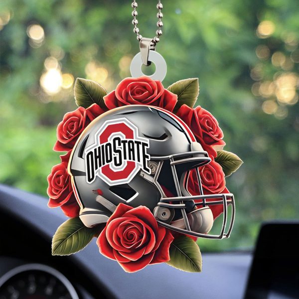 Ohio State Buckeyes Football Custom Shape 2-sided Acrylic Car Ornament - HOATT 7894