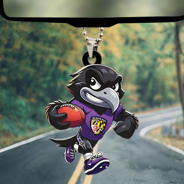 Baltimore Ravens Custom Shape 2-sided Acrylic Car Ornament - HOATT 7893