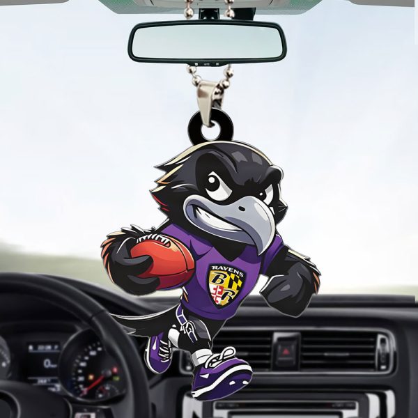 Baltimore Ravens Custom Shape 2-sided Acrylic Car Ornament - HOATT 7893