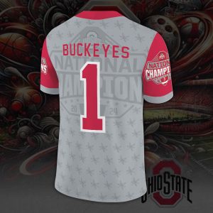 Ohio State Buckeyes Football 3D Football Jersey - MAITM 9712