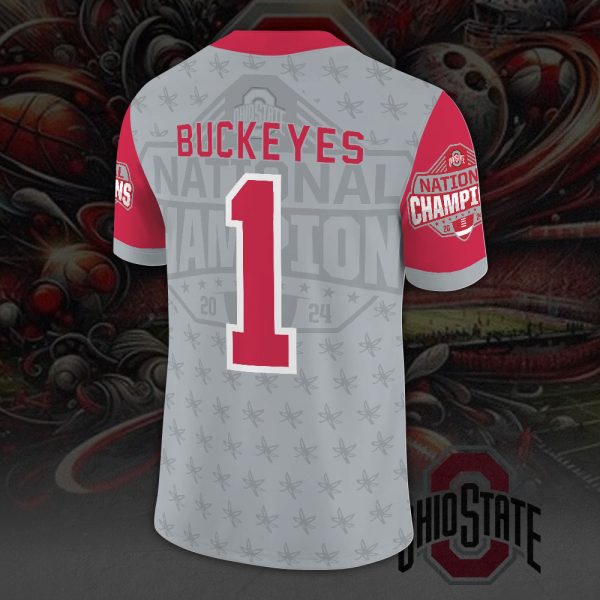 Ohio State Buckeyes Football 3D Football Jersey - MAITM 9712