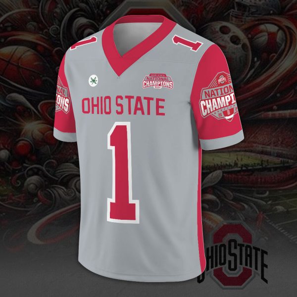 Ohio State Buckeyes Football 3D Football Jersey - MAITM 9712