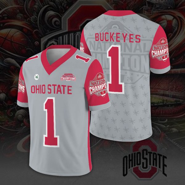 Ohio State Buckeyes Football 3D Football Jersey - MAITM 9712