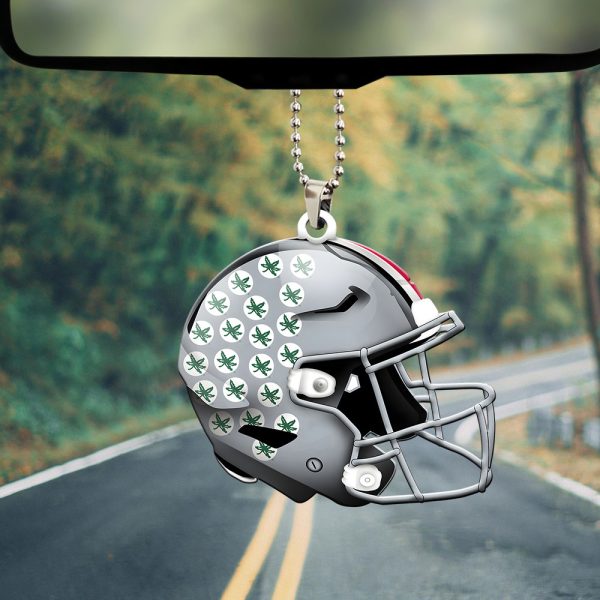 Ohio State Buckeyes Football Custom Shape 2-sided Acrylic Car Ornament - MAITM 9482