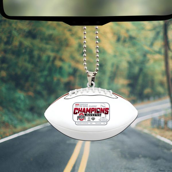 Ohio State Buckeyes Football Custom Shape 2-sided Acrylic Car Ornament - MAITM 9582