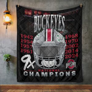 Ohio State Buckeyes Football Quilt Blanket - MAITM 9690