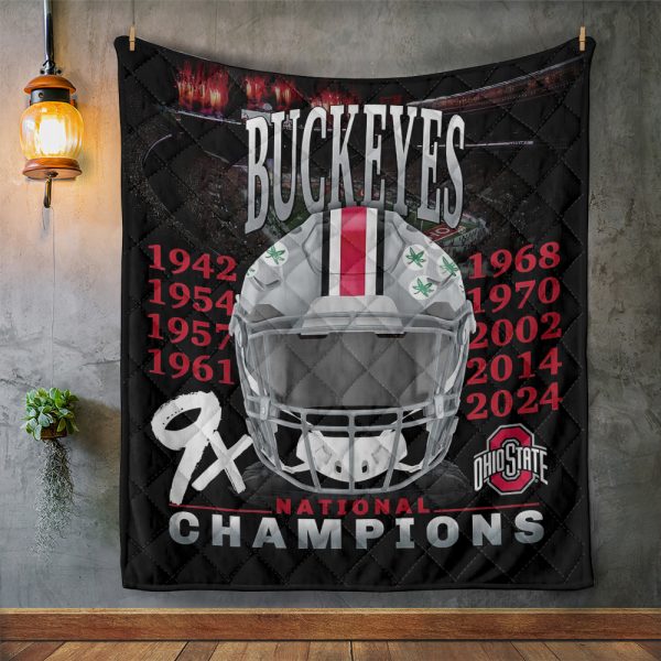 Ohio State Buckeyes Football Quilt Blanket - MAITM 9690