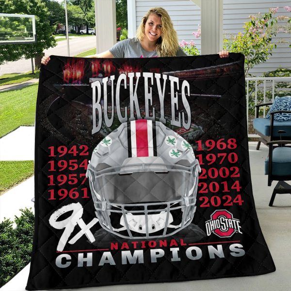 Ohio State Buckeyes Football Quilt Blanket - MAITM 9690
