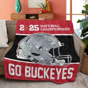 Ohio State Buckeyes Football Quilt Blanket - TANTN 10624