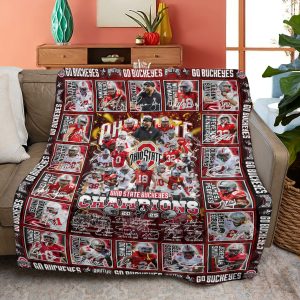 Ohio State Buckeyes Football Quilt Blanket - TANTN 10625