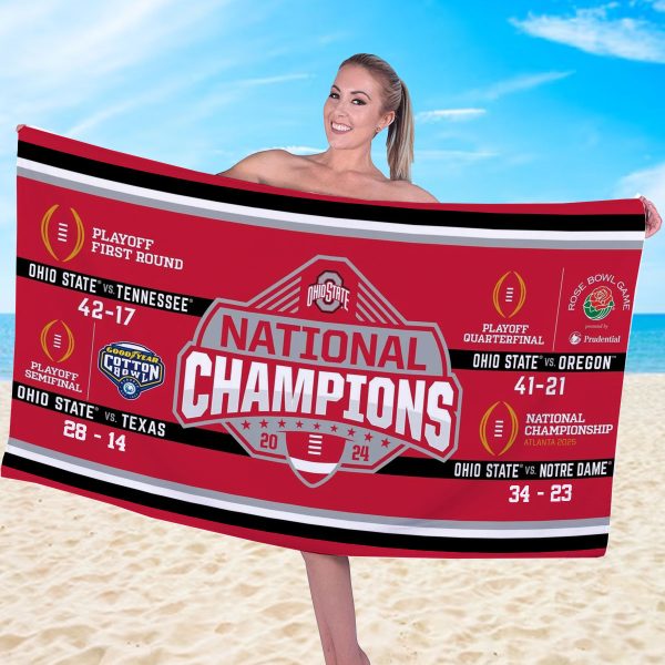 Ohio State Buckeyes Football Rectangle Beach Towel - MAITM 9713