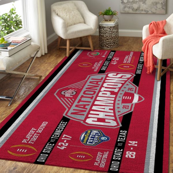 Ohio State Buckeyes Football Rectangular Rug - MAITM 9729