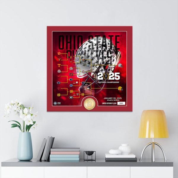 Ohio State Buckeyes Football Square Canvas With Inner Frame - MAITM 9600