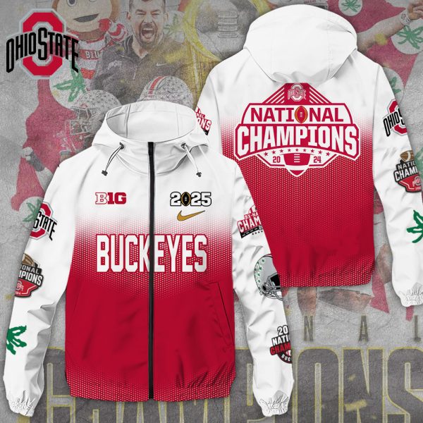 Ohio State Buckeyes Football 3D Windbreaker Jacket - TANTN 10641