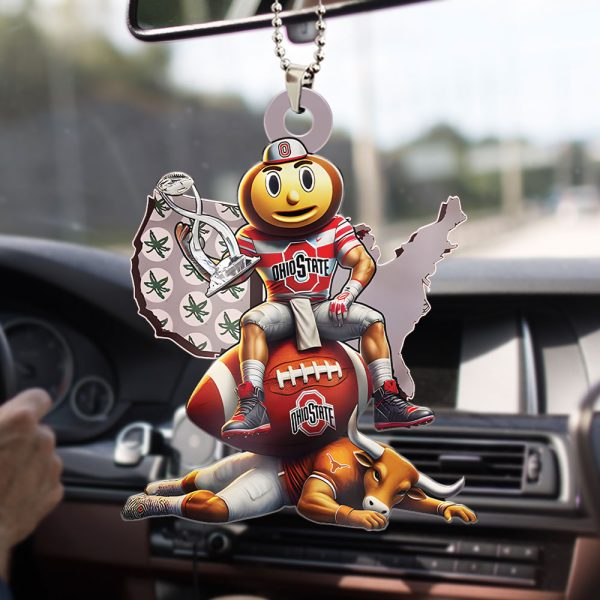 Ohio State Buckeyes Football Custom Shape 2-sided Acrylic Car Ornament - HOATT 8068