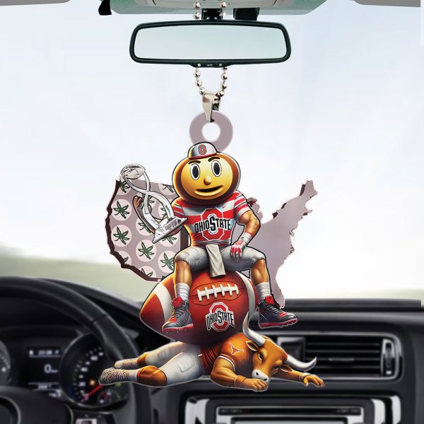 Ohio State Buckeyes Football Custom Shape 2-sided Acrylic Car Ornament - HOATT 8068