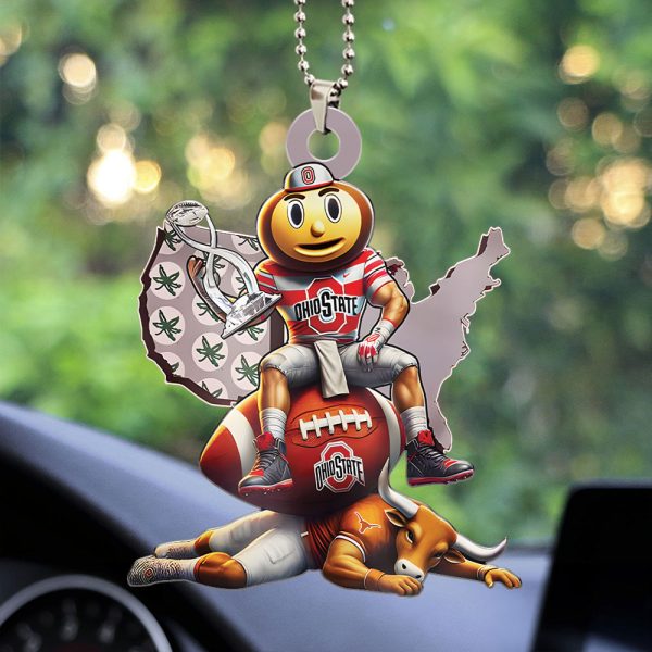 Ohio State Buckeyes Football Custom Shape 2-sided Acrylic Car Ornament - HOATT 8068