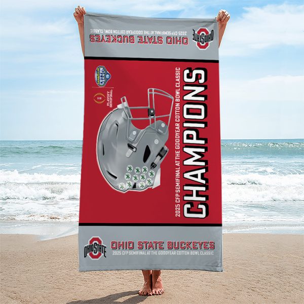 Ohio State Buckeyes Football Rectangle Beach Towel - TANTN 10452