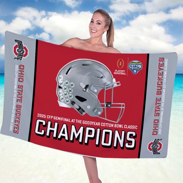 Ohio State Buckeyes Football Rectangle Beach Towel - TANTN 10452