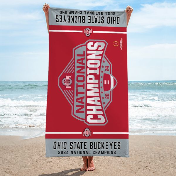 Ohio State Buckeyes Football Rectangle Beach Towel - TANTN 10589