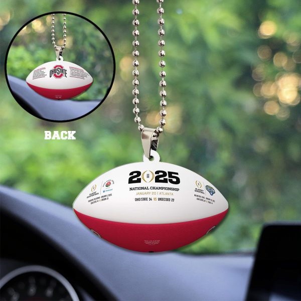Ohio State Buckeyes Football Custom Shape 2-sided Acrylic Car Ornament - TANTN 10614