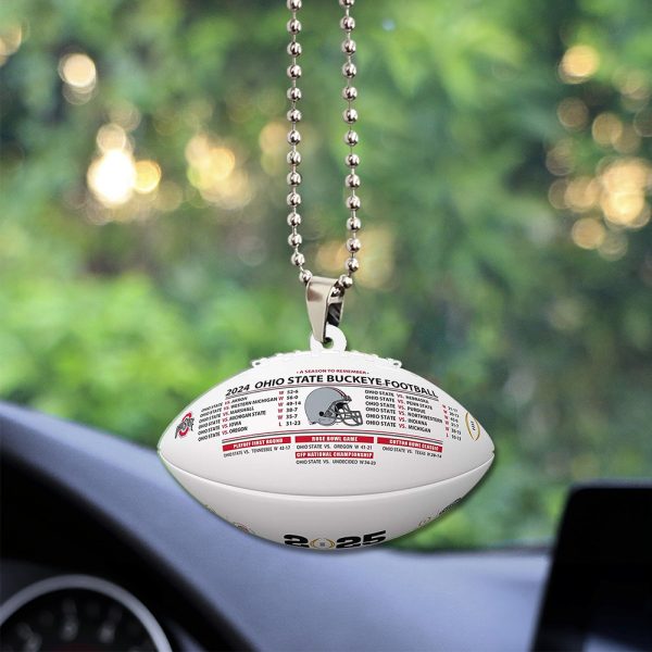 Ohio State Buckeyes Football Custom Shape 2-sided Acrylic Car Ornament - TANTN 10615