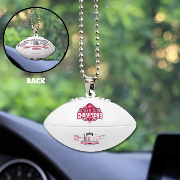 Ohio State Buckeyes Football Custom Shape 2-sided Acrylic Car Ornament - TANTN 10615