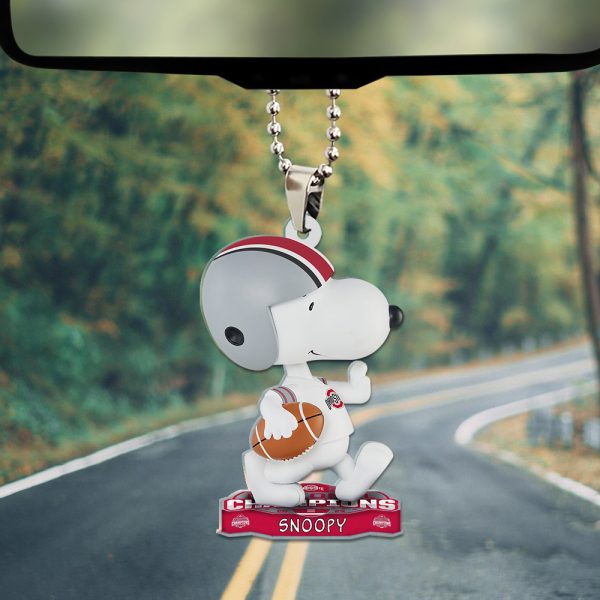 Ohio State Buckeyes Football Custom Shape 2-sided Acrylic Car Ornament - TANTN 10629