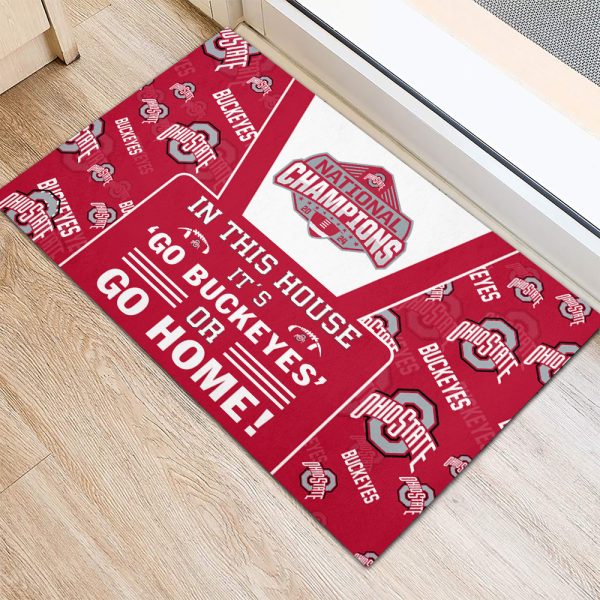 Ohio State Buckeyes Football Foldable Doormat - TANTN 10679