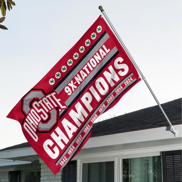 Ohio State Buckeyes Football 3D House Flag - TANTN 10622