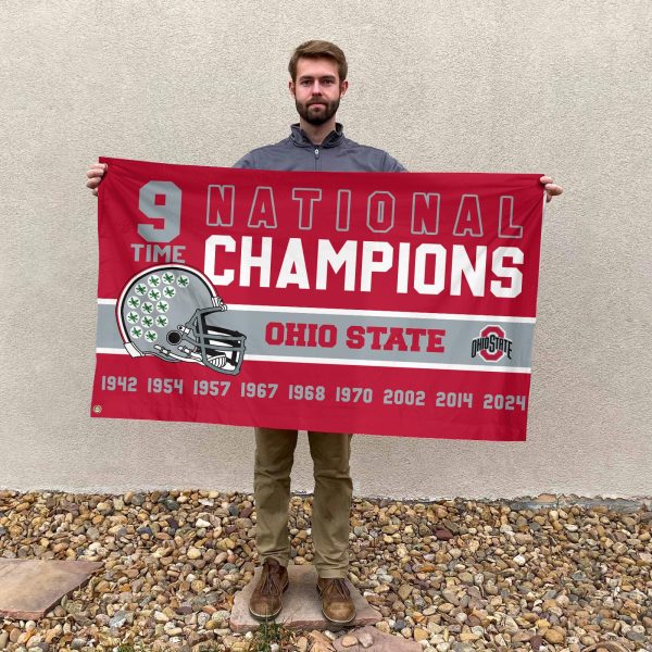 Ohio State Buckeyes Football 3D House Flag - TANTN 10671