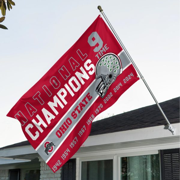Ohio State Buckeyes Football 3D House Flag - TANTN 10671