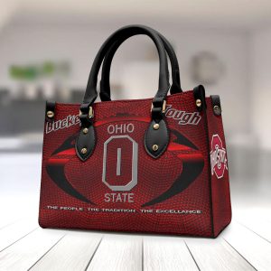 Ohio State Buckeyes Football Leather HandBag - VANDH 4209