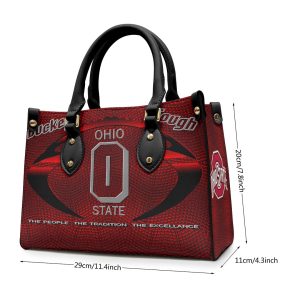 Ohio State Buckeyes Football Leather HandBag - VANDH 4209